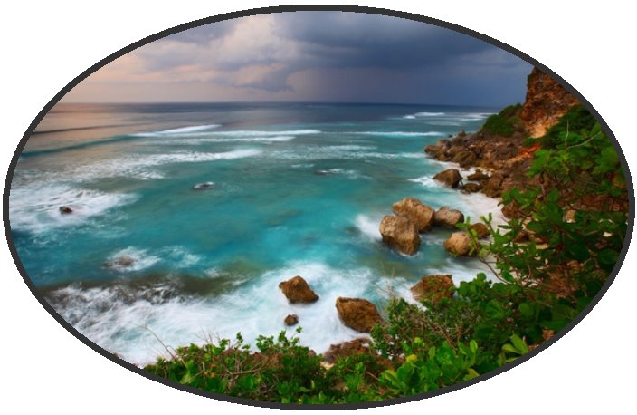 Обои небо, горы, тучи, природа, зеленый, тропики, океан, ветер, отдых,  берег, размытость, Бали, Индонезия, утес, summer, nature картинки на  рабочий стол, раздел природа - скачать